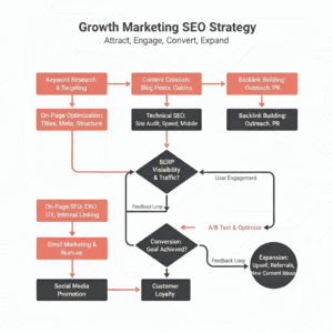 growth marketing SEO strategy diagram